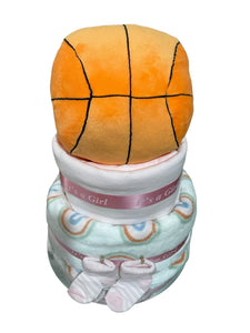 Girl Basketball Nappy Cake