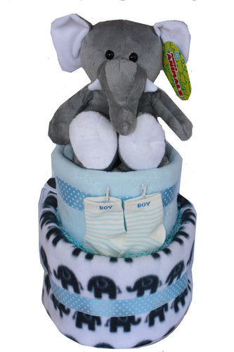 Elephant Boy Nappy Cake