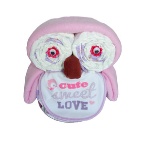 Owl Nappy Cake Girl