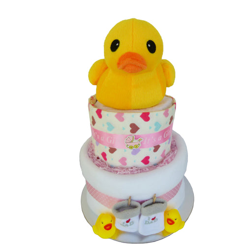 Girl Duck Nappy Cake